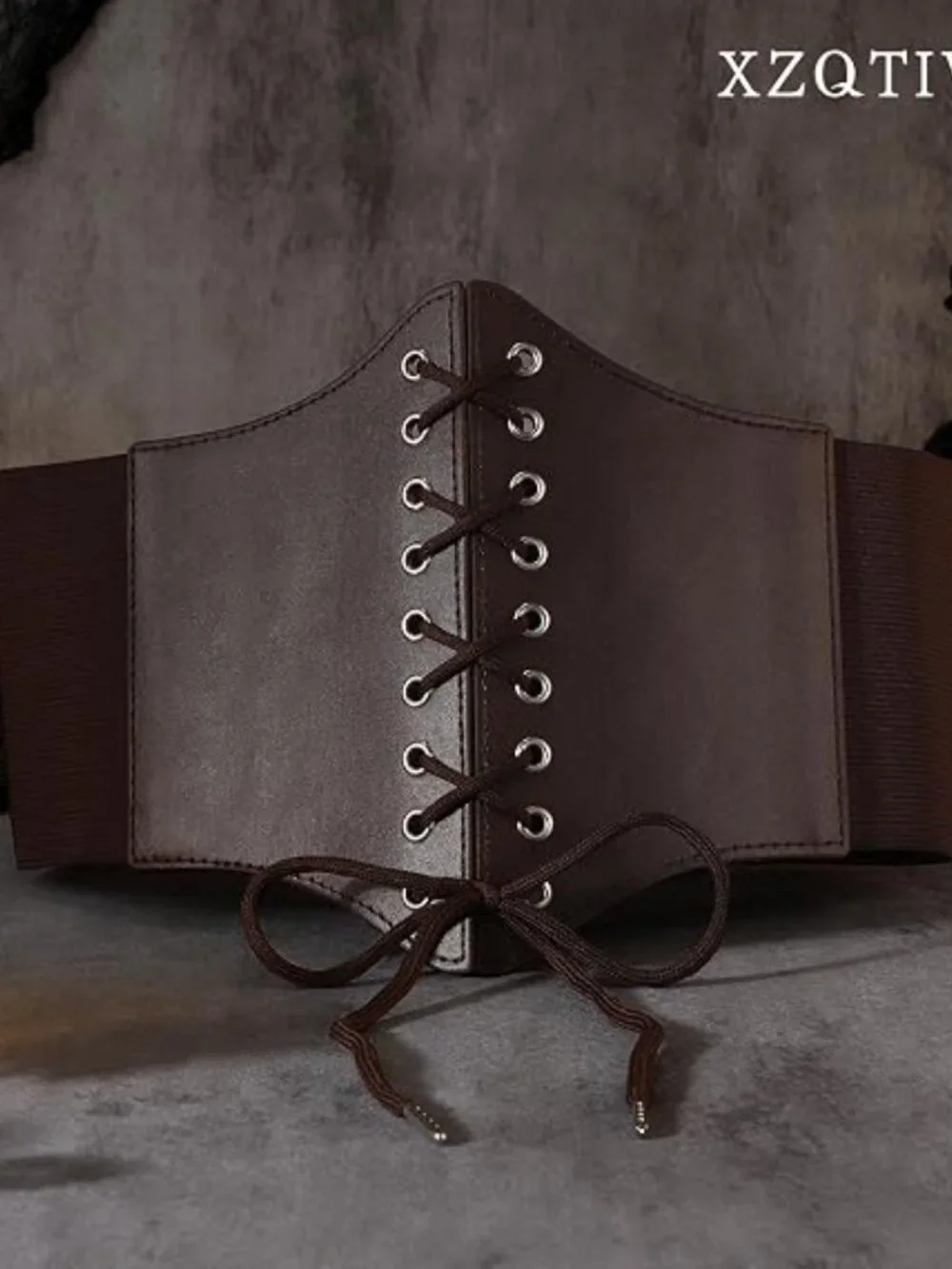 Corset Waist Belt for Women, Wide Elastic Tie Waspie Belt for Dresses 4.7i